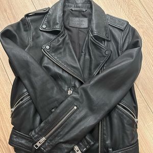 Like New All Saints Real Leather Jacket. Size UK 10 / US 6.